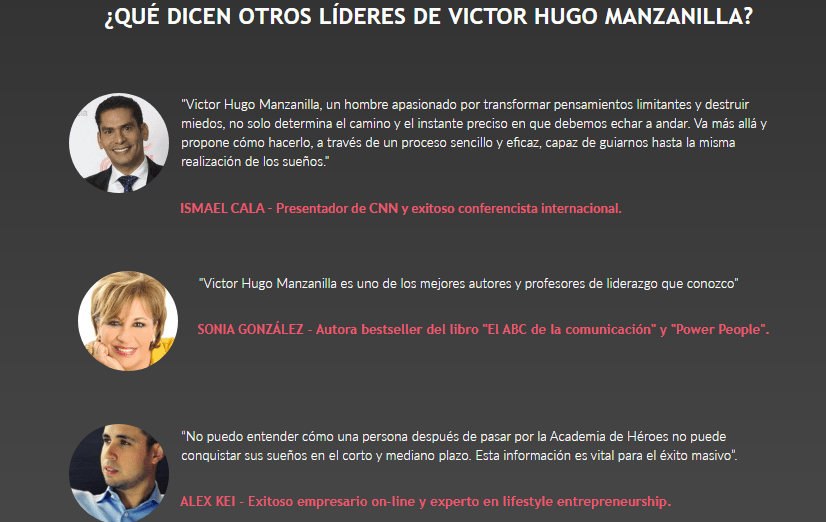Curso Academia de Héroes – Victor Hugo Manzanilla