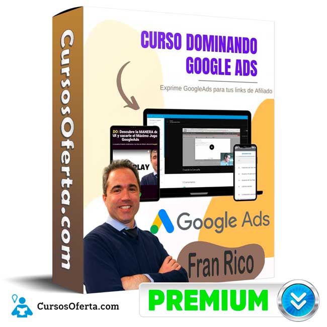 Dominando GoogleAds 2021 – Fran Rico Cover CursosOferta 3D - Curso Dominando Google Ads – Fran Rico