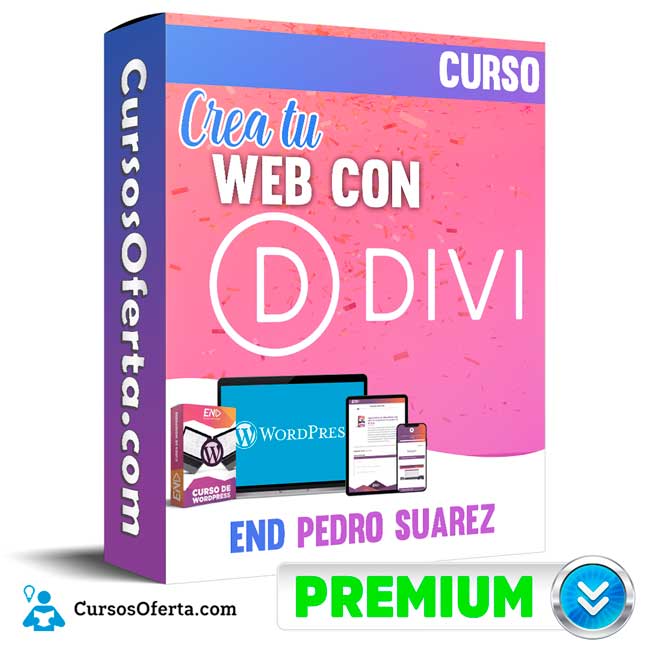 Crea tu web con divi END Pedro Suarez Cover CursosOferta 3D - Curso Crea tu web con divi - END Pedro Suarez